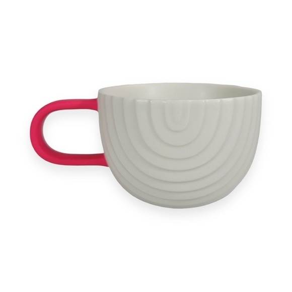 Starbucks Mug Rainbow Handle 12oz Matte White 2018 Coffee Planter Collectible - Picture 1 of 7